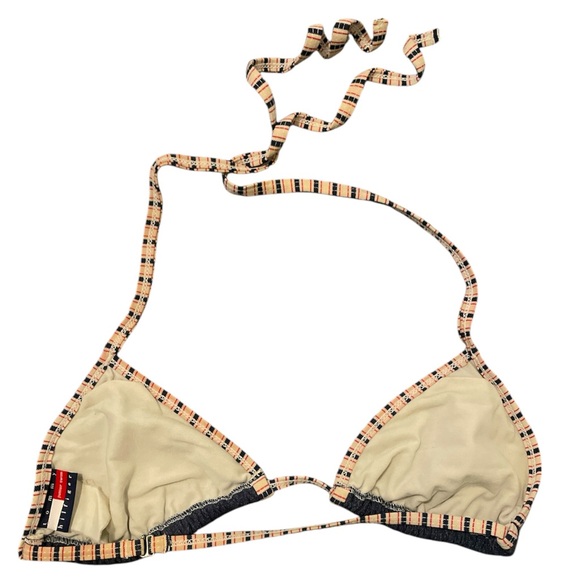 Tommy Hilfiger junior swimmer denim print bikini top (sz s) - Picture 2 of 4